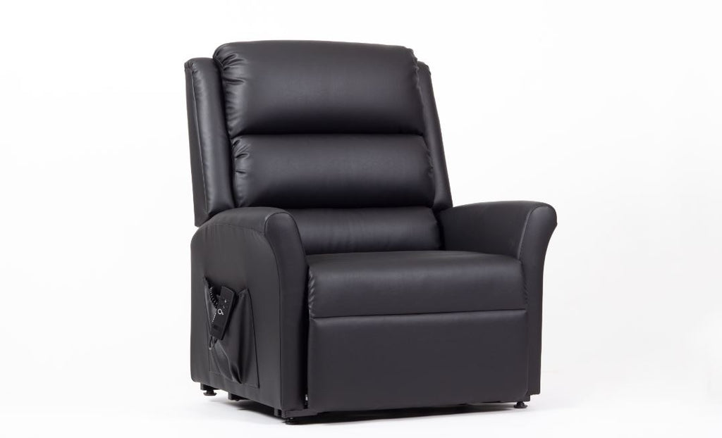 Alaska Extra Large AM-PVC Crib 5 Dual Motor Riser Recliner (Black)