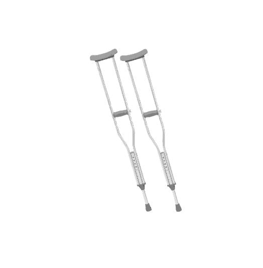 Aluminium Underarm Crutches - Adult