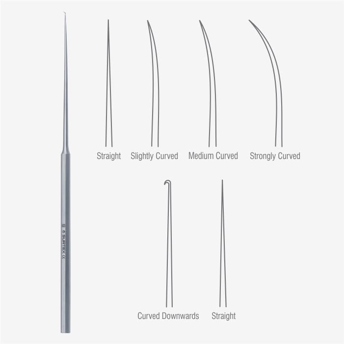 Barbara Micro Ear Needle Straight 16 cm - 6 1/4" Stainless Steel