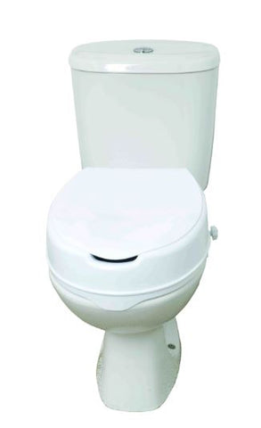 Raised Toilet Seat With Arms & Lid