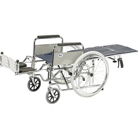Days Fully Reclining Steel Wheelchair - Quality & Security (46 cm)